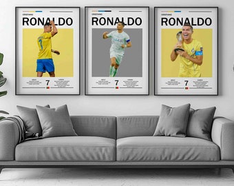 Cristiano Ronaldo Poster Set, Portugal Football Art (Digital Download)