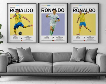 Cristiano Ronaldo Poster Set, Portugal Football Art (Digital Download)