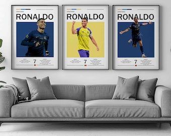 Cristiano Ronaldo Poster Set, Portugal Football Art (Digital Download)