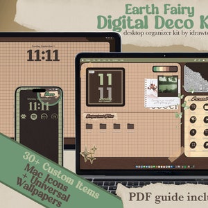 Desktop Organizer Wallpaper Digital Deco Kit | Scrapbook Maximalist Computer/PC/Macbook/Laptop/Windows Background | Digital Instant Download