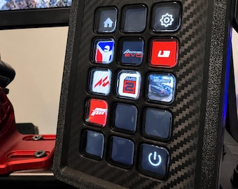 Stream Deck (Mk1, Mk2, Mk3) Magnetic Cover Button Box Enclosure for Sim Racing / Flight Sim 8040 Aluminium Rigs