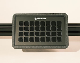 Stream Deck XL Button Box Slim Enclosure | Magnetic Cover + Cable Slot | Carbon/Textured Faceplate | SIM Racing Rig | Flight Sim