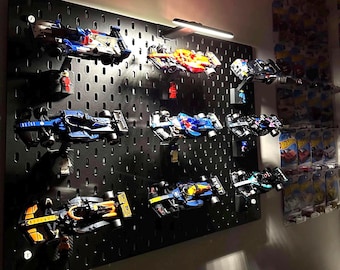 F1 Speed Champions IKEA Skadis Display Mount | 2025 F1 Lego Set Peg Board Displays