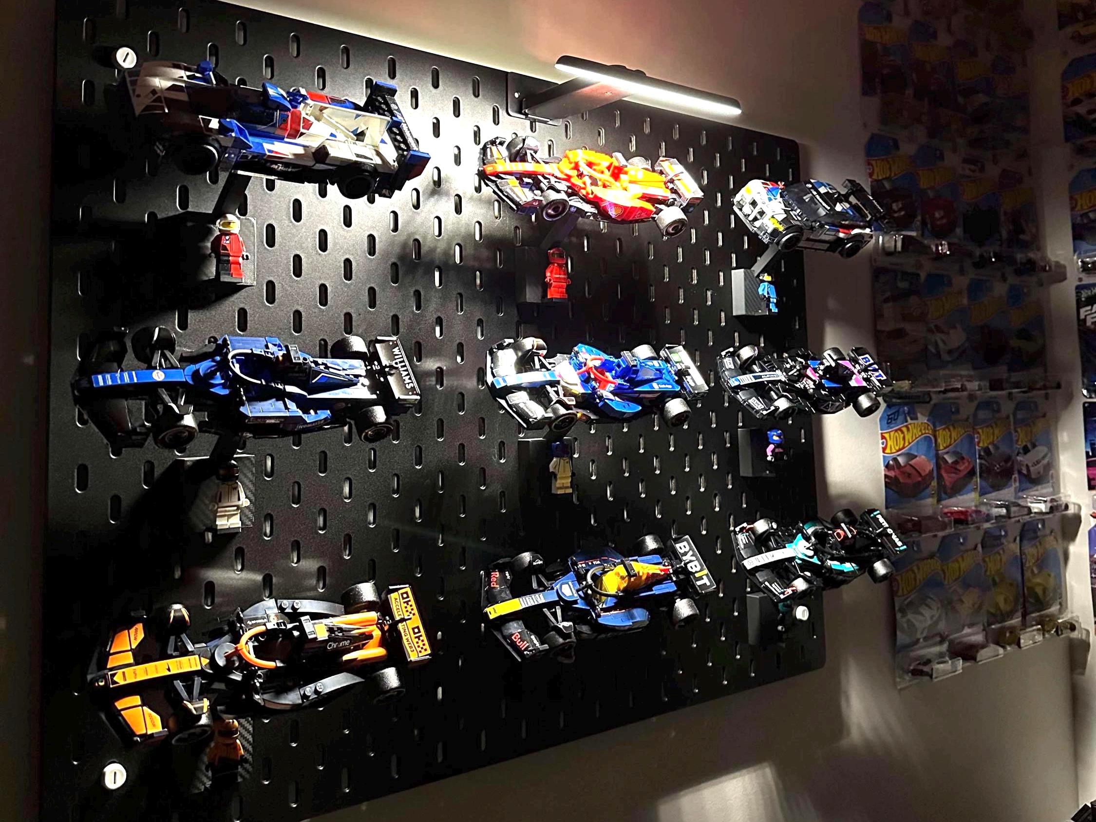 F1 Speed Champions IKEA Skadis Display Mount | 2025 F1 Lego Set F1 Speed Champions IKEA Skadis Display Mount | 2025 F1 Lego Set