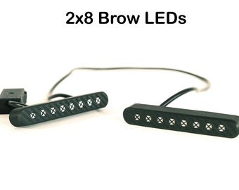 Sim Racing Brow Lights with Forward Angled Mount | 2x8 Brow LEDS | Spotter LEDs