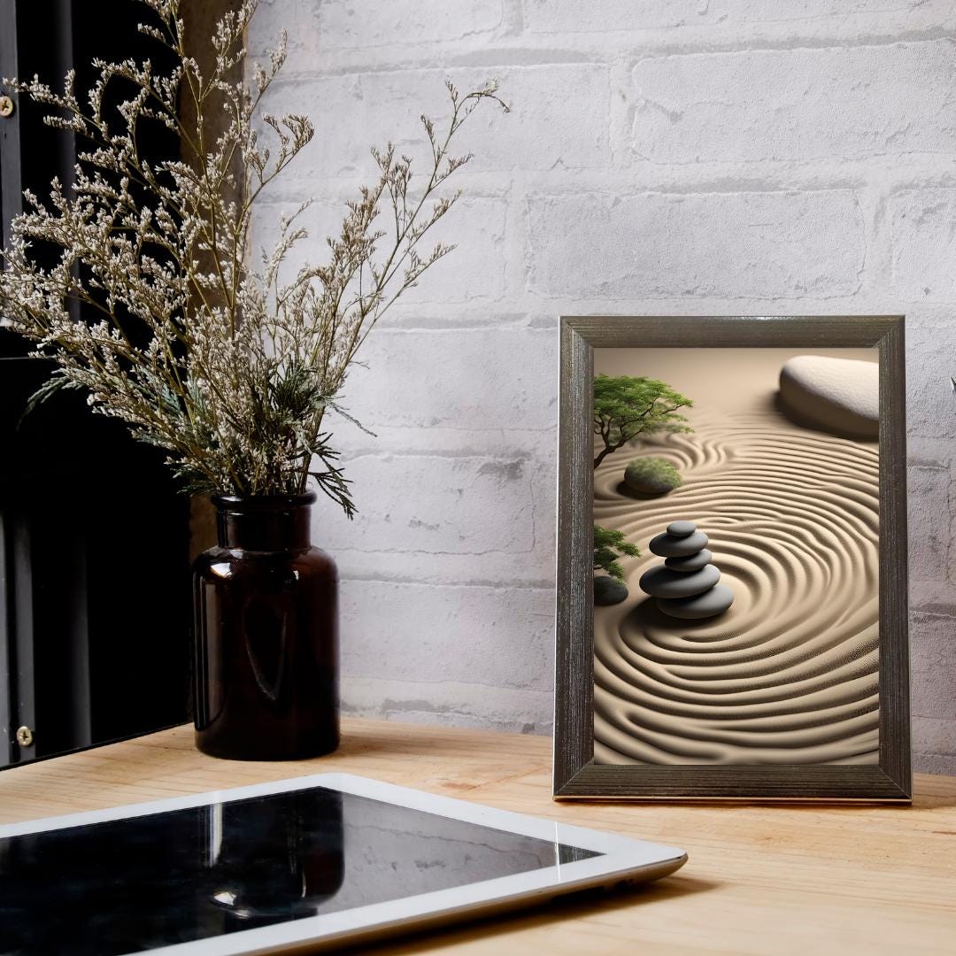 Tranquil Japanese Zen Garden Wall Art Prints – Digital Download Set - Etsy