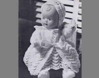 Post Free Knitting Doll Clothes Pattern 8plyyarn Baby Dolls