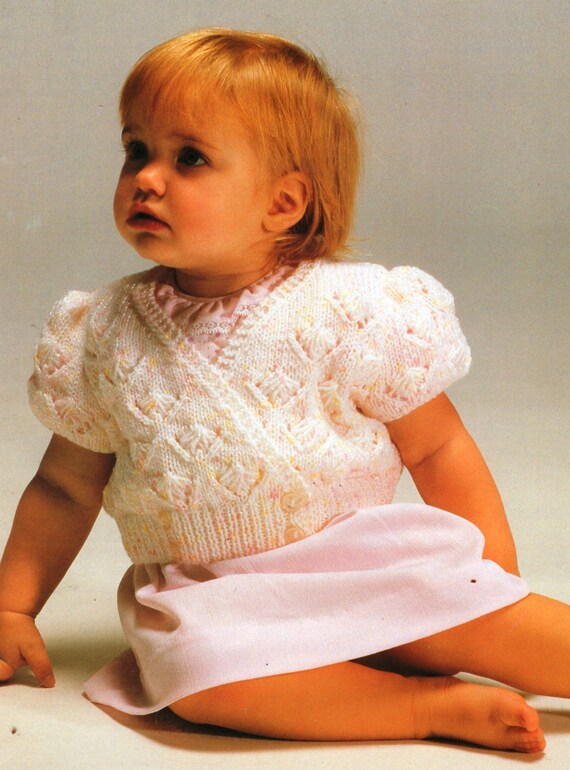 Instant Download Knitting Patterns Baby Knitting Pattern Bolero Cardigan 8ply Yarn Pdf Pattern Instant Download Pdf Post Free