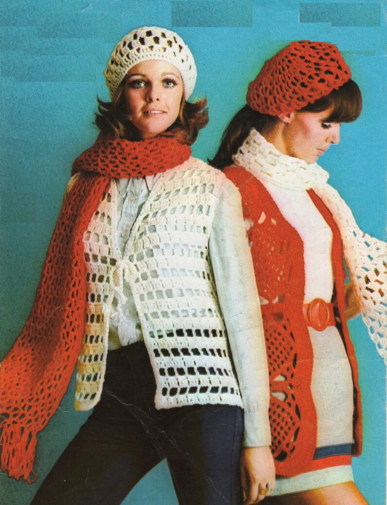 PDF Crochet Pattern / 1970's Vintage Crochet / 2 Styles of | Etsy