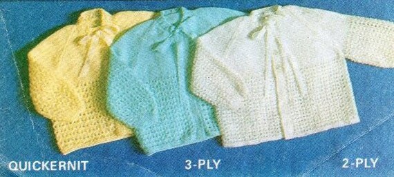 Pdf Knitting Pattern Vintage Baby Knitting Pattern Cardigan 2ply 3ply 4ply And 5 Ply Yarn Pdf Instant Download Post Free Patterns