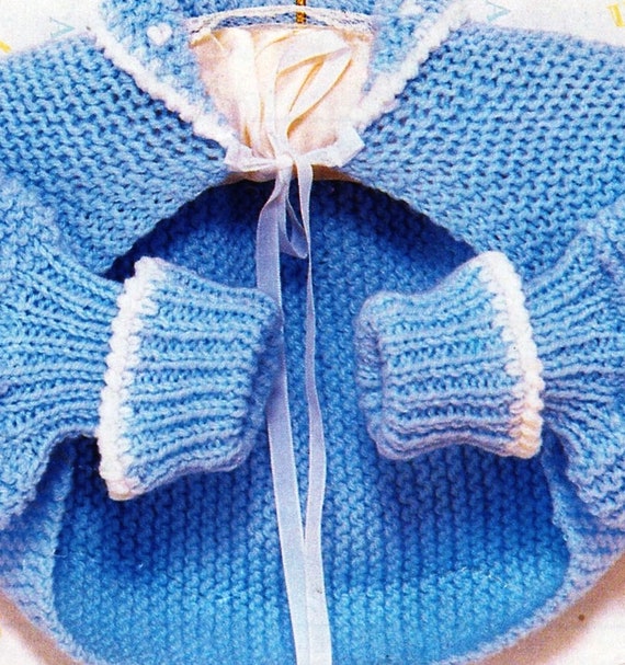 Pdf Knitting Pattern Baby Knitting Pattern Hug Me Tight Easy Knit Garter Stitch Cardigan 8 Ply Yarn Digital Download Pdf Post Free