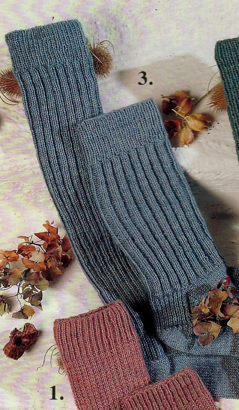 PDF Knitting Pattern 4 Ply Socks in 4 Styles3 Sizes Socks Etsy