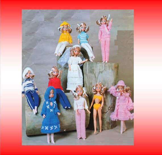 Post Free Dolls Clothes Knitting Pattern 4plyyarn Daisy Doll Barbie Doll Fashion Doll Clothes Pdf Instant Download Post Free Pattern