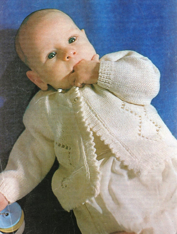 Pdf Knitting Pattern Baby Knitting Pattern Machine Or Handknit Cardigan 4 Ply Yarn Digital Download Pdf Post Free Knitting Pattern