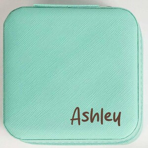 Personalized Bridesmaid Jewelry Travel Box, Custom Jewelry Box, Personalized Jewelry Box For Her, Jewelry Box For Women, Bridesmaid Gift