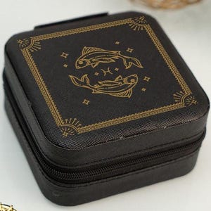 Zodiac Signs Jewelry Boxes, Birthday Gifts For Women, Zodiac Jewelry Box, Travel Jewelry Case, Zodiac Star Map Jewelry Box,Zodiac Sign Cases
