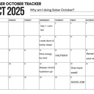 NÜTZLICHER OKTOBER 2025 / Wandkalender zum Nachverfolgen Deines Fortschritts