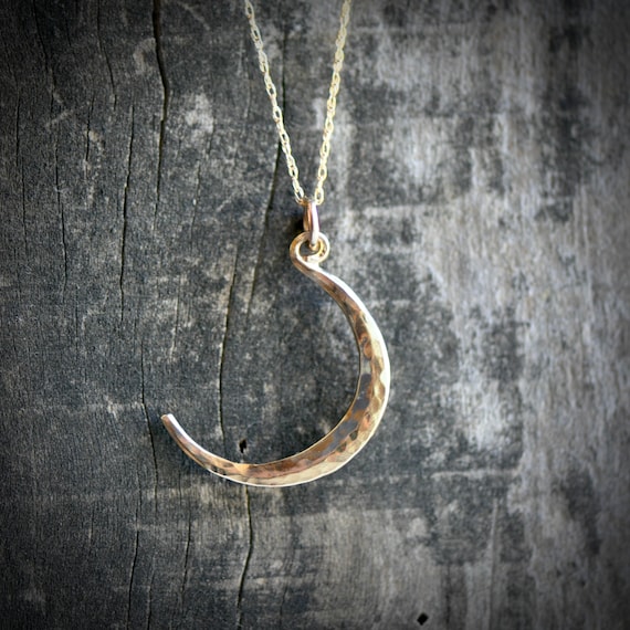 Gold lunar necklace sale