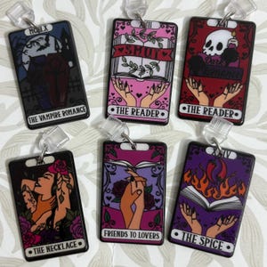 Bookish tarot card | dust plug | phone charm | ereader, kindle, iphone, android | books | reader | spicy | smut | trope | reader | vampire