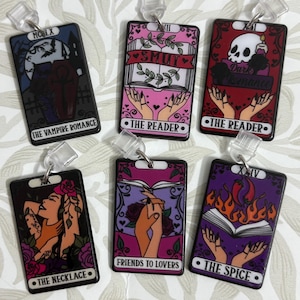 Bookish tarot card | dust plug | phone charm | ereader, kindle, iphone, android | books | reader | spicy | smut | trope | reader | vampire