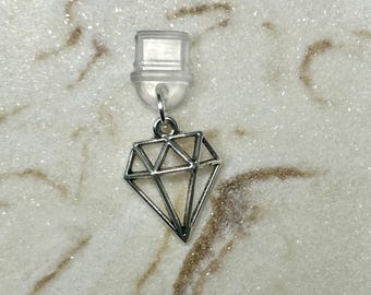 Diamond | Dust Plug | Phone Charm | Ereader Charm | USB-C | Lightning | Cellphone | Kindle Dust Plug | iPhone Dust Plug | Android Charm