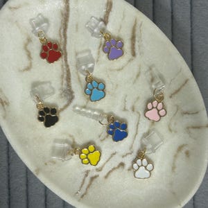Paw Print | Dust Plug | Phone Charm | Ereader Charm | USB-C | Lightning | Cellphone | Kindle Dust Plug | iPhone Dust Plug | Android Charm