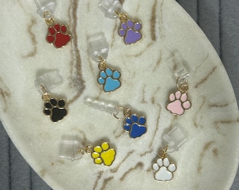 Paw Print | Dust Plug | Phone Charm | Ereader Charm | USB-C | Lightning | Cellphone | Kindle Dust Plug | iPhone Dust Plug | Android Charm