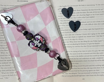 Kindle Strap: Book Boyfriends | E-reader Accessories, Handle for Kindle Basic, Paperwhite, Kobo. Silicone Beaded Kindle Strap, Bookish Gift