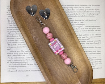 Kindle Lover | Beaded Kindle Strap Kindle Grip | Silicone Accessories | Paperwhite, Basic, Colorsoft, Kobo, eReader, eBook | Bookish, Pink