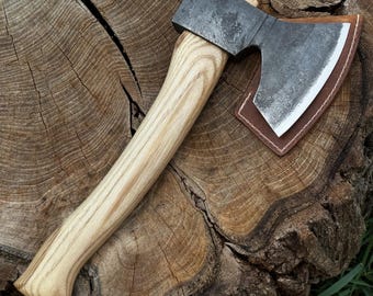 Wood Carving Axe, Hand Forged 52100 Carbon Steel, Bushcraft & Carpenter Axe