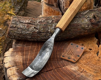 Spoon Bent Gouges, Deep Bowl Hollowing, Wood And Kuksa Carving, Hand Forged Carbon Steel