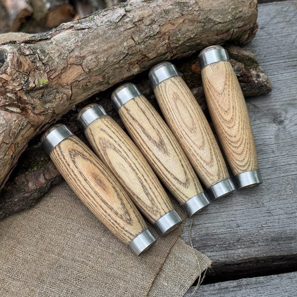 Double Ferrule Handles, Ash Wood Replacement Handles for Hand Tools