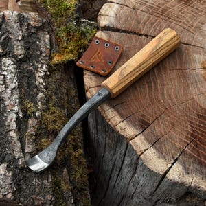 Spoon Carving Gouges, Bowl Hollowing Tools, Hand Forged 52100 Carbon Steel, Gift for Him image 16