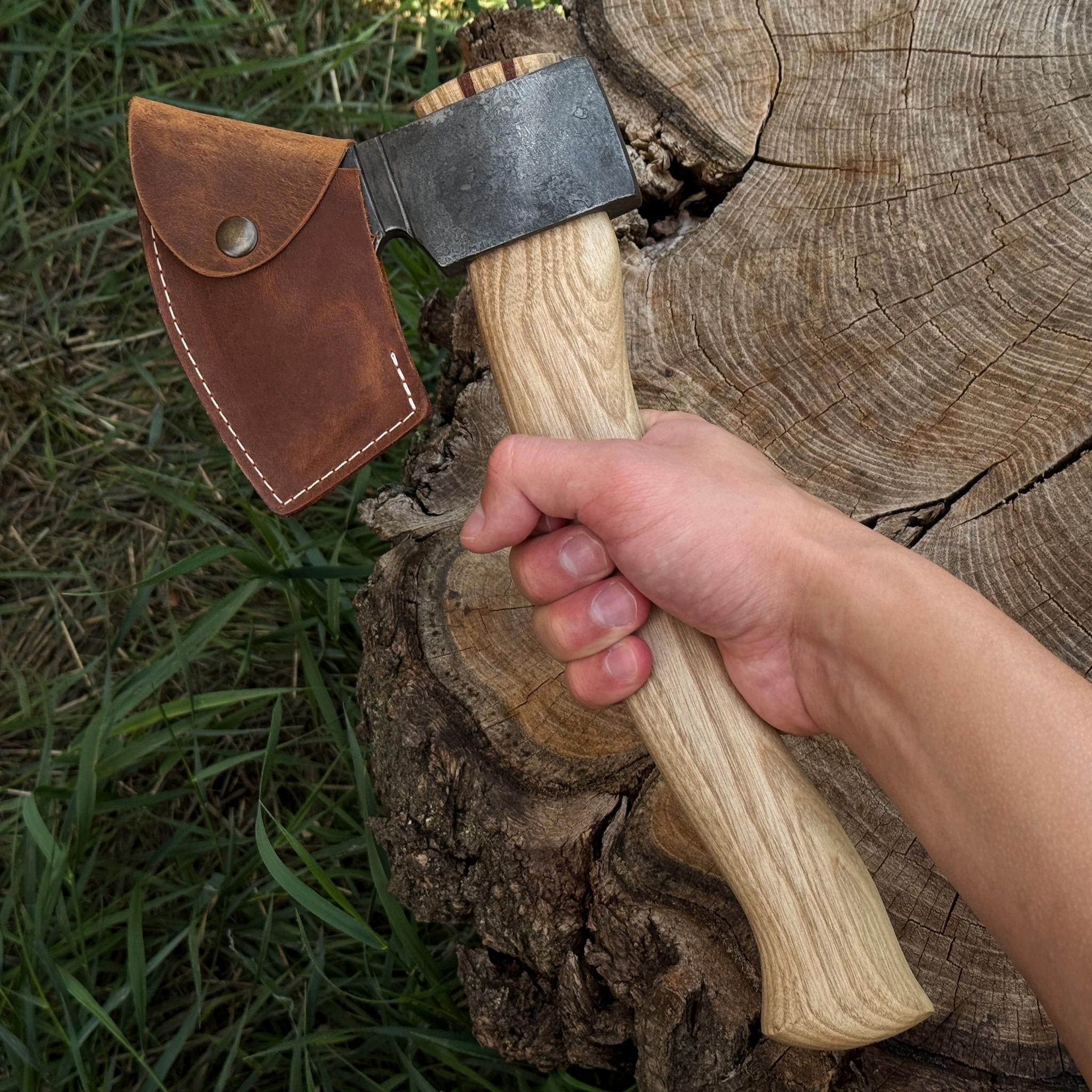 Axe for Wood Carving – Hand Forged 52100 Carbon Steel Blade, Ash