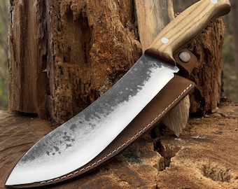 Skinning Knife, Hand Forged 52100 Carbon Steel, Bushcraft Tool, Hunting Blade