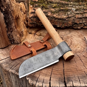 Kleine Spaltmaschine, 52100 Kohlenstoffstahl, Holzspalter, Bushcraft & Carpentry Froe
