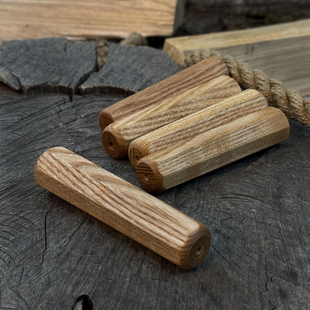 5 PCS Ash Wood Tool Handles. Universal Wooden Replacement Handles for ...