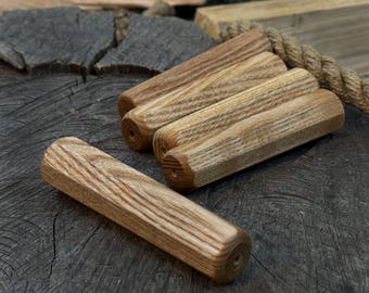 5 STUKS essenhouten gereedschapsstelen. Universele houten vervangende handgrepen voor beitels, draaigereedschappen, snijbladen en houtbewerkingsprojecten.