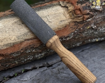 Sharpening Stone. Diamond Grit Scythe and Sickle Combination Stone. Ergonomic Ash Handle. Tools Sharpening. Grindstone for Sickle. Gift Men