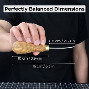 Leather Edge Skiver. Razor Sharp Blade. Hand Forged from Hardened Premium Steel, Ergonomic Handle. DIY Leathercraft Edge Trimmer. Gift Men image 6