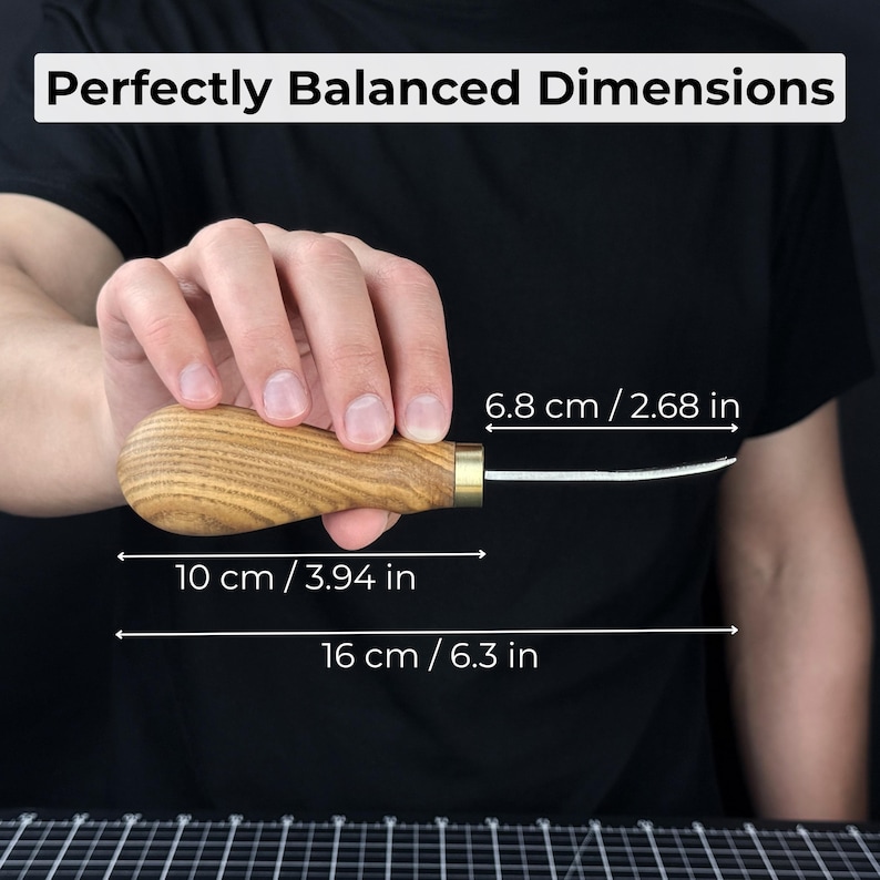 Leather Edge Skiver. Razor Sharp Blade. Hand Forged from Hardened Premium Steel, Ergonomic Handle. DIY Leathercraft Edge Trimmer. Gift Men image 6