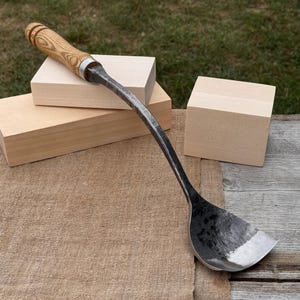 Swan Neck Gouge. Hand-Forged from 52100 Carbon Steel, Ergonomic Ash Handle. Carving Tool for Spoons, Bowls, and Cups. Wood Carving Chisel.