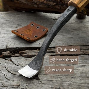 Spoon Carving Gouges, Bowl Hollowing Tools, Hand Forged 52100 Carbon Steel, Gift for Him image 3