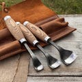 Hand-Forged Spoon Carving Gouges – Choose Your Size or Set of 3 – Sharp Carbon Steel Blades, Ergonomic Ash Handle, Spoon & Wood Carving Tool product logo