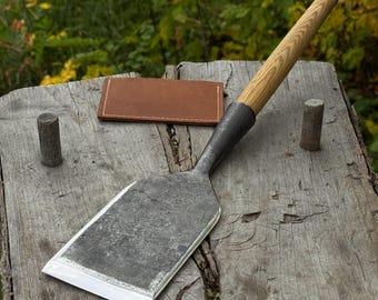 Hand-Forged Timber Slick Chisel for Woodworking – 52100 Carbon Steel Blade, Ash Handle, Leather Sheath – Carpentry Chisel