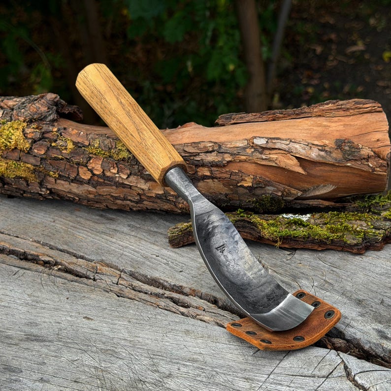 Spoon Bent Gouges, Deep Bowl Hollowing, Wood And Kuksa Carving, Hand Forged Carbon Steel image 17