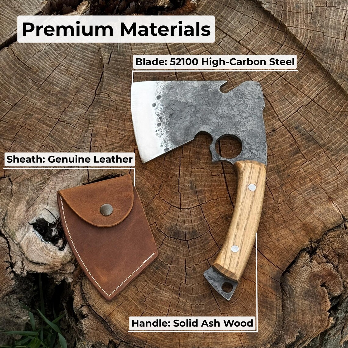 Small Hand Ax Small Flat Axe. Sharp Blade. Hand Forged From Carbon 52100 Steel ...