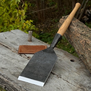 Ciseau à bois lisse, forgé à la main en acier au carbone 52100, outil de travail du bois, ciseau de charpente