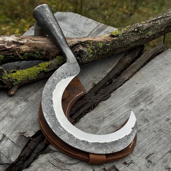 Garden Sickle With Hand Forged Handle. Razor Sharp Blade. Hand