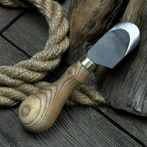 Rounded Skiving Knife. Razor Sharp Blade. Leather Japanese Knife. Hand ...